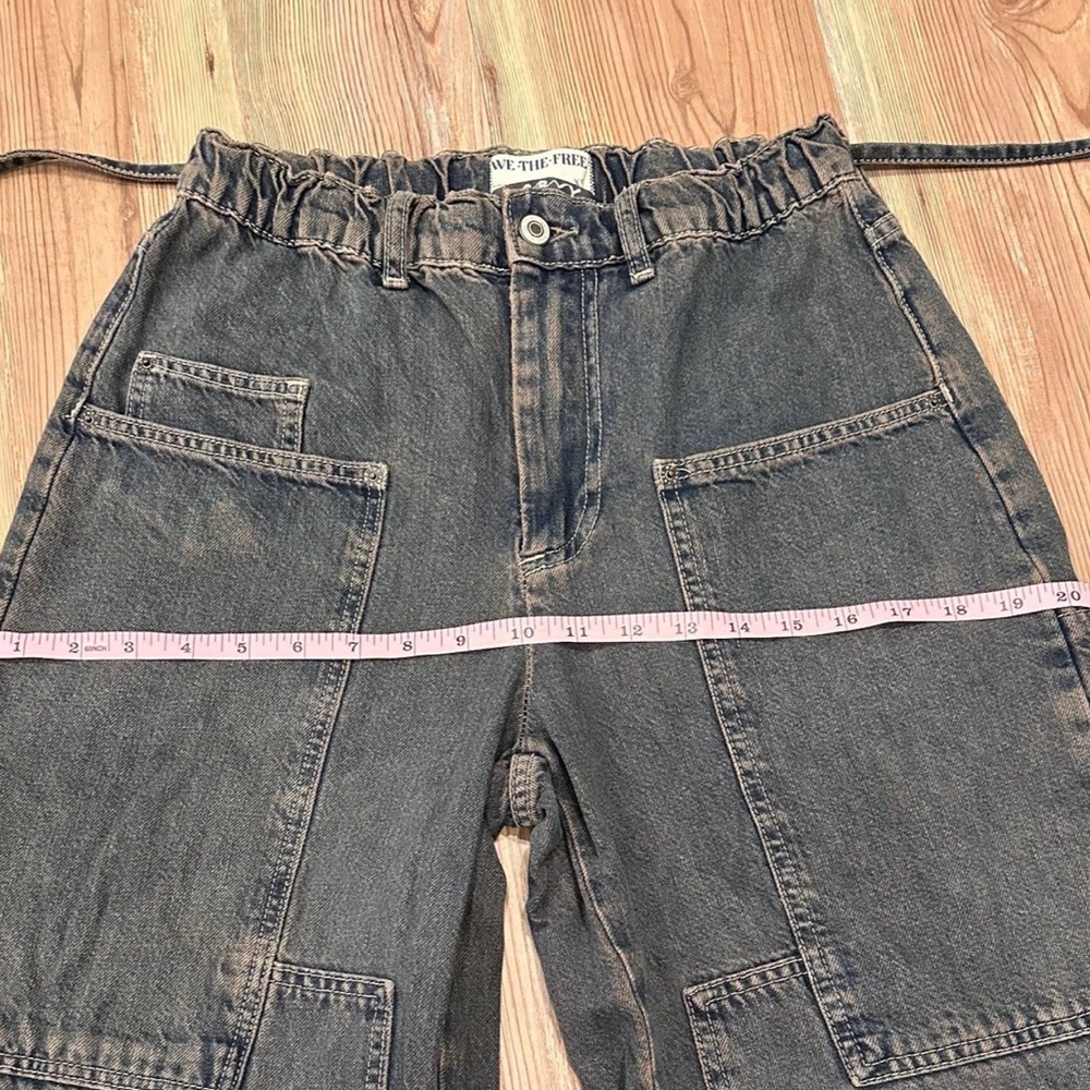 Free People We The Free CRVY Outlaw Wide-Leg Jeans/Ian Indigo/Size XS - Picture 8 of 11